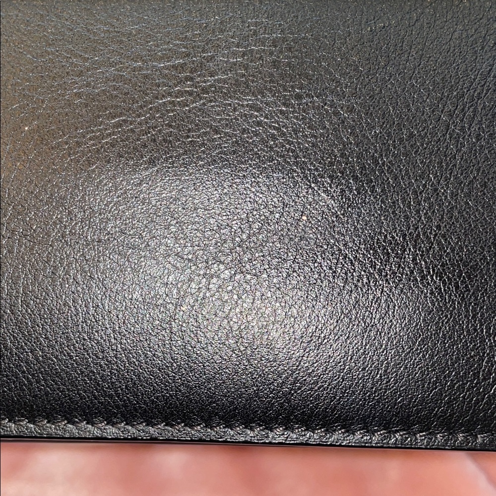 Chloe Black Crossbody Bag with Gold Chain Accent - Picture 12 of 15